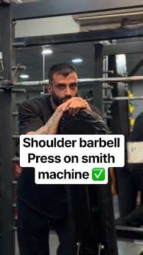 Shoulder barbell Press on smith machine ✅ ‪@Jayram2.o‬ #bodybuilding #workout #shoulderworkout