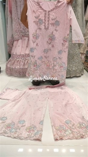 Light Pink 💕 Dress Design 2026 Ajmer Sarees Amravati | #dress #shortsfeed