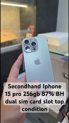 Iphone 15 pro 256gb 87% BH dual sim card slot top condition #smartphone #iphone #secondhand