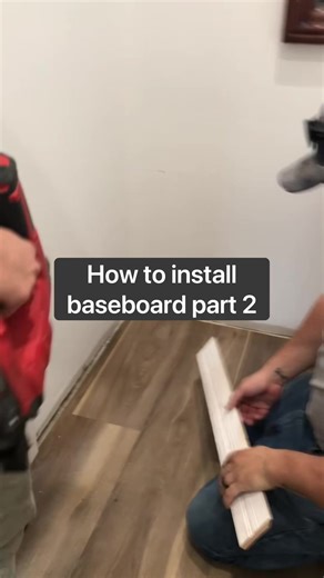 How to install baseboard. #remodel #homebuild #shorts #fyp | The Home Building and Remodeling Show