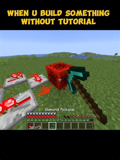 when u build something without tutorial #minecraft #memes #gaming #mcjava #minecraftjava #mcpe