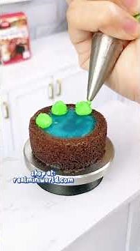 ミニ池ケーキ作り🐸💙 | Mini Pond Cake | Real Mini World
