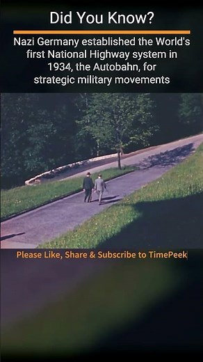 Hitler Established World's First National Highway System -Did You Know? #timepeek#hitler#history#ww2