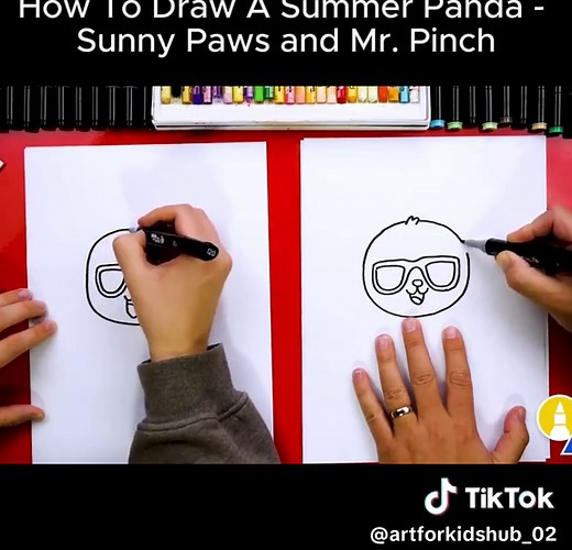 How to Draw a Summer Panda with Mr. Sunny Paws