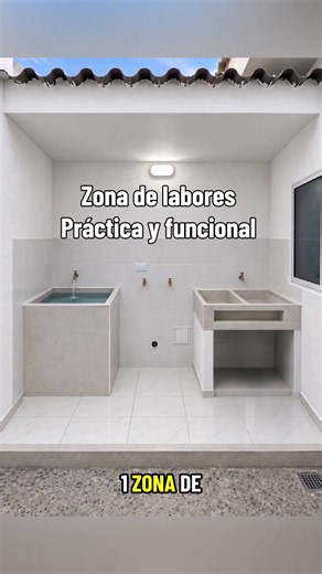 Zona de labores práctica y funcional para apartamento