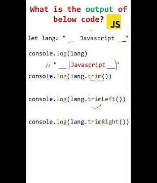 trim method in javascript | strings in javascript | javascript tutorials for beginners #javascript