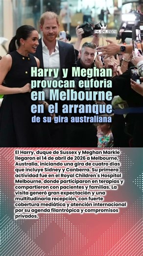 👑 Harry y Meghan provocan euforia en Melbourne en el arranque de su gira australiana