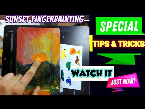 "EASY Sunset Painting! (Viral Art) / 🤯 You Won't Believe This Art!"
