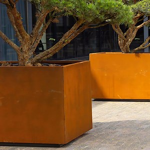 [Hot Item] Heavy Duty Weathering Steel Planters Rectangular Flower Pot for Commercial Landscapes