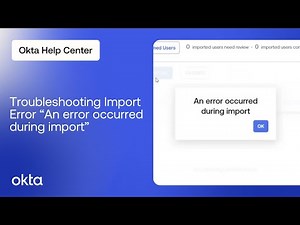 How to fix Salesforce / PagerDuty Import Error - An error occurred during import | Okta Support