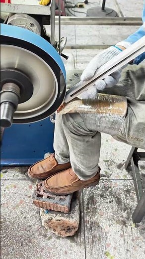 Stainless steel bar buffing process #shiny