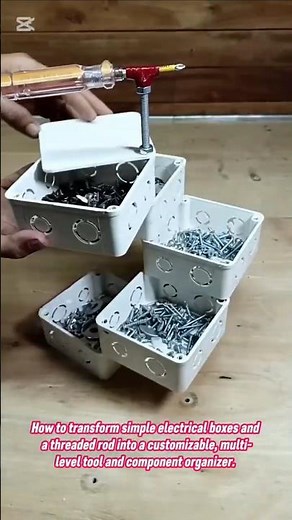 Ultimate DIY Organizer: Turn Electrical Boxes into a Tool Tower. #tools #diy #tips #tricks #how