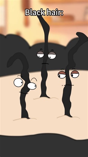 Black hair🤣🤣🤣😂😂#funny #animation | animation