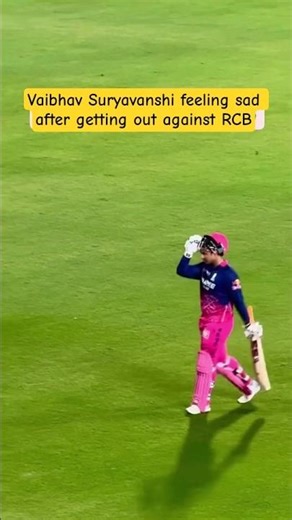 Vaibhav Suryavanshi Feeling Sad after getting out against RCB #vaibhavsuryavanshi#rrvsrcb #cricksnap