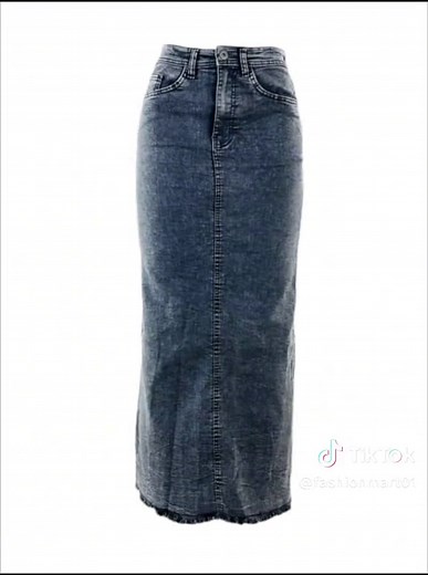 SKIRT #viral #women #JEAN #ACID BLUE BLUE SKIRT