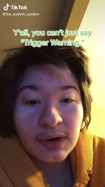 "Trigger Warning!" FOR WHAT??? HELLO? (they/he) #foryoupage #fyp #lgbt...