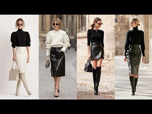 Leather Skirt Outfit Ideas for 2025 Fall/Winter | Trendy, Stylish & Modern Looks
