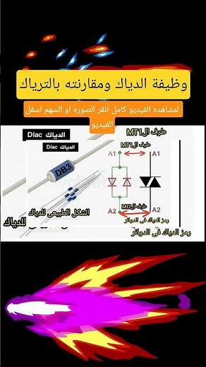 ​كيف يعمل "القادح السري" (DIAC)؟ مقارنة شاملة بينه وبين الترياك (TRIAC).