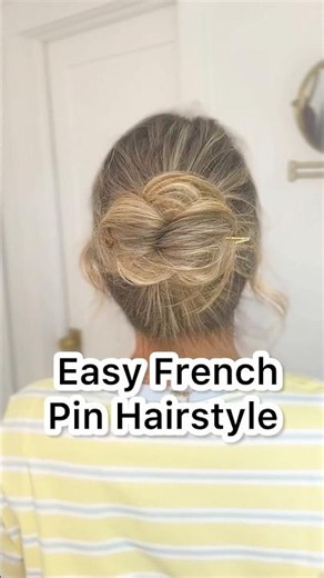 Easy French pin hairstyle 🩷