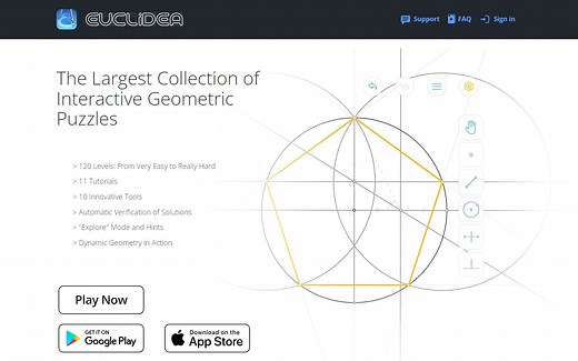 【全流程】有意思的几何游戏《欧氏几何(Euclidea)》攻略视频 迷失攻略组-月辰