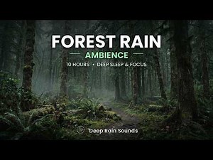 Fall Asleep to Forest Rain Sounds | 10 Hours