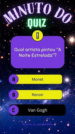 QUIZ RÁPIDO de CULTURA POP! Você acerta Bob Marley, A Noite Estrelada e a Mona Lisa?