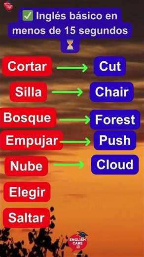 ✅ Inglés básico en menos de 15 segundos ⏳😬 Traduce estas palabras rápido 👀#shorts