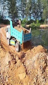 EP640 Building New Road For Land Border By Komatsu D53A & 5T Trucks Team