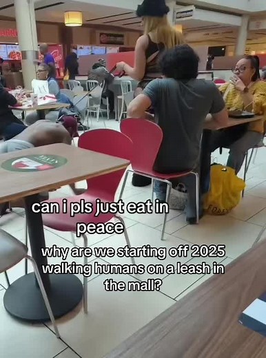 Walking Guy on Leash in Mall: A Fun Adventure