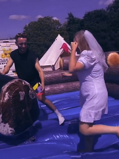 Mechanical Bull Fun with the Bride in Benidorm