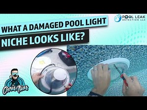 What A Damaged Pool Light Niche Looks Like || Leak Detection With The Ultrasound Device