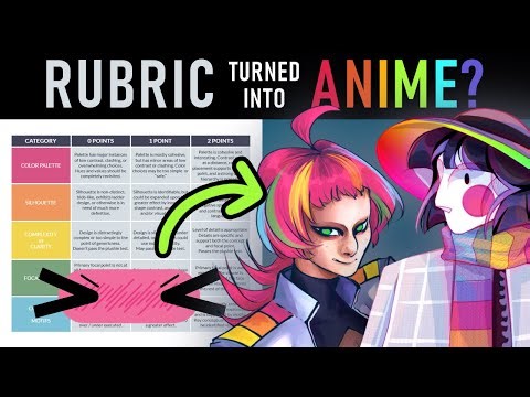 we turned my character design rubric into anime girls 👧