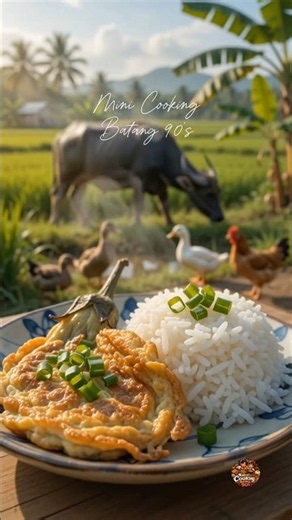 Mini Cooking Tortang Talong | Classic Filipino Eggplant Omelette 🍆🍳 #Shorts #cooking #asmr