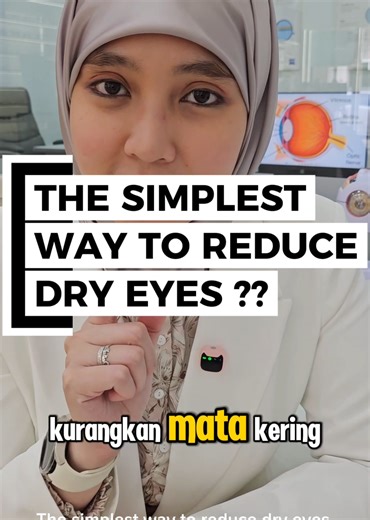 Simplest way to reduce dry eyes ?? Stay tuned for more, or Find me @ I-Care Optometry Putrajaya #eyecare #optometrist #dryeyes #tips #fyp