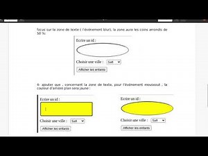 JavaScript : Exercice MouseEvents , KeyBoardEvents and FormEvents