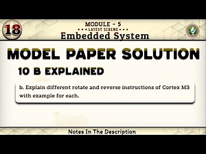 10 b Model Paper Solution Explained Module 3 6th Sem Embedded systems ECE 2022 Scheme VTU