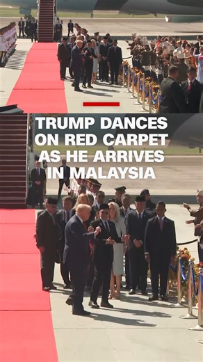 President Donald Trump was met at the airport by Malaysian officials and a crowd of onlookers waving flags and dancing ahead of a summit with leaders from the ASEAN group of nations. | CNN International