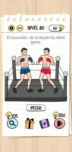 Brain Test | Nivel 80 - El boxeador de la izquierda debe ganar