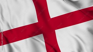England flag animation seamless loop. 4K