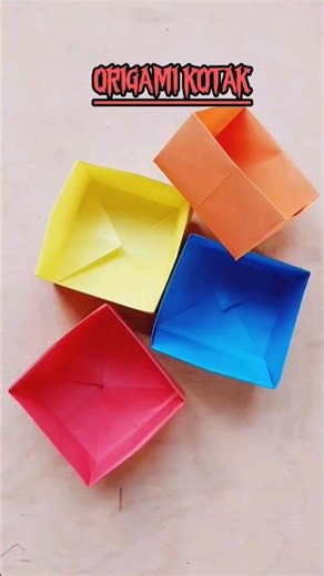 CARA MEMBUAT ORIGAMI KOTAK DENGAN MUDAH #origami #kotak #shorts #short #shortvideo #kerajinantangan