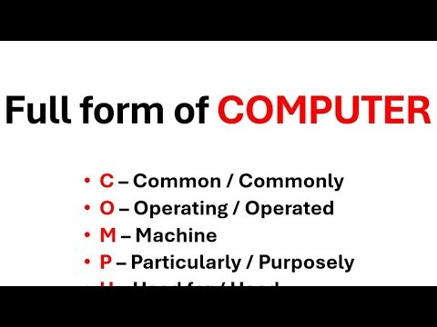 Full form of COMPUTER || कम्प्यूटर का पूरा नाम ||#computerfullforms