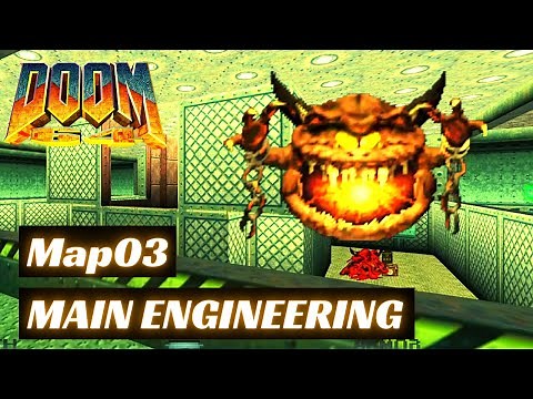 Doom 64 (100%) Walkthrough (Map03: Main Engineering)