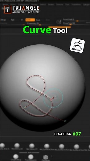 🎨 ZBrush Tip #07 – Master the Curve Tool!