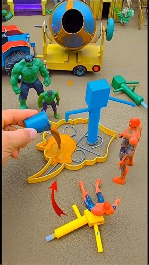 Mini hand pump water science project with orange concrete,mixer diy tractor #waterpump #tractor