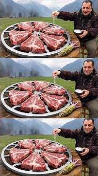 Beef T-Bone Steaks Finished with Hot Wasabi Yakiniku Sauce #shorts #beef #bbq #steak #grill #roast