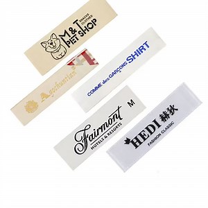 [Hot Item] Custom Necktag Clothing Woven Labels Center Fold Garments Bags-Factory Direct