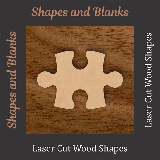 Laser Cut Puzzle Piece (9"-12") MDF Craft Blank, DIY Puzzle Decor, Unfinished Wood Shapes, Gift Tags, Decorations and Embellishments - Etsy