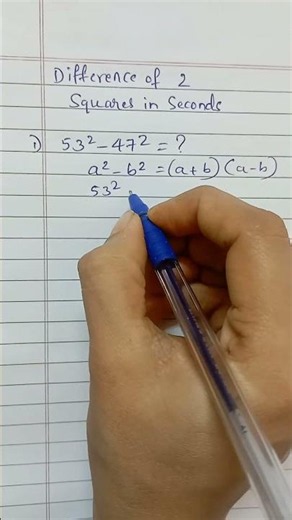 This Algebra Trick Will Save You Time! | Difference of Squares| Maths means Fun#shorts#viral#square