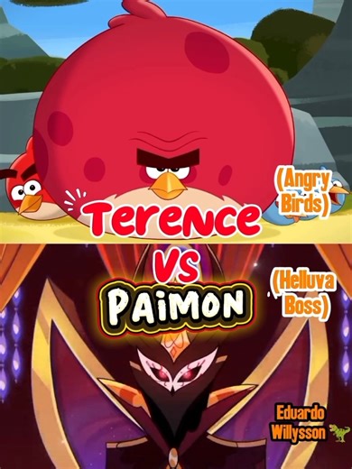 Terence (Angry Birds) vs Paimon (Helluva Boss) #helluvaboss #vs #angrybirds #hazbinhotel #edit