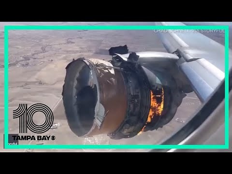 WATCH: Footage of United flight 328 engine failure
